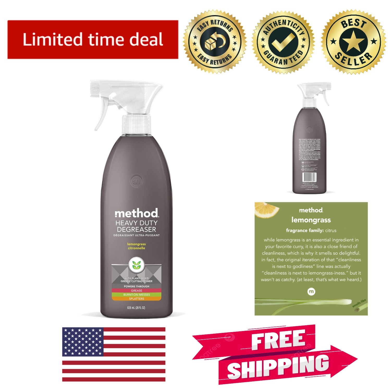 Biodegradable 28 Oz Heavy Duty Degreaser Spray – Perfect for Kitchen Messes