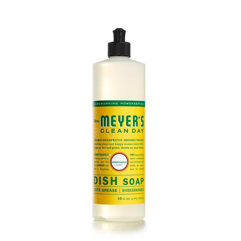 Mrs. Meyer’s Clean Day Honeysuckle Scent Liquid Dish Soap 16 oz 1 pk (Pack of 6)