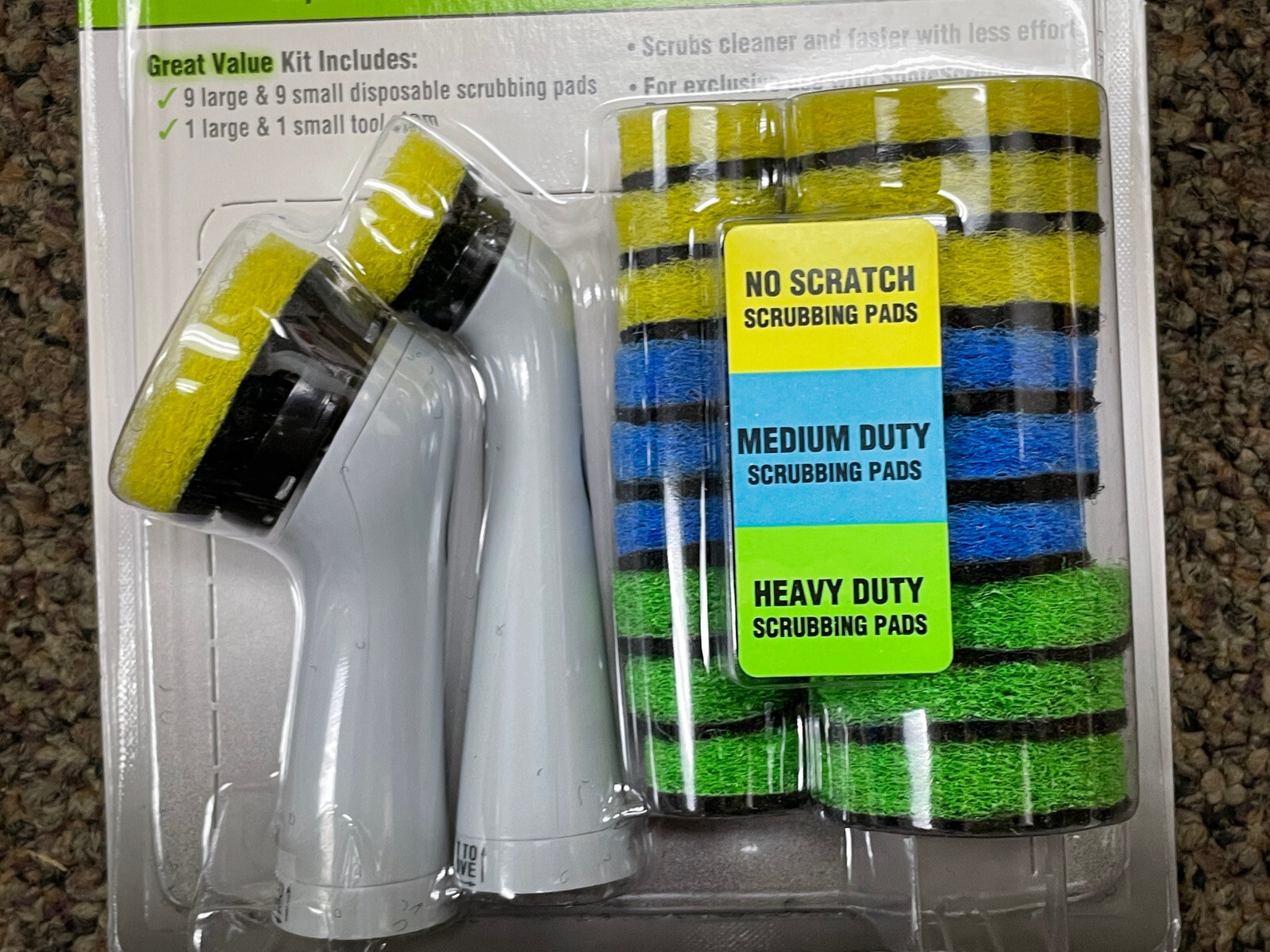 6 Sonic Scrubber Brushes Scrubbies Refills Starter Kit Kitchen & Household