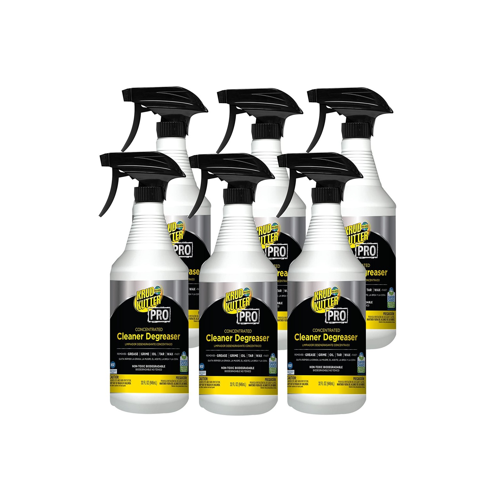 Krud Kutter Pro Cleaner Degreaser, 32 oz Spray- 352263, 6 Pack