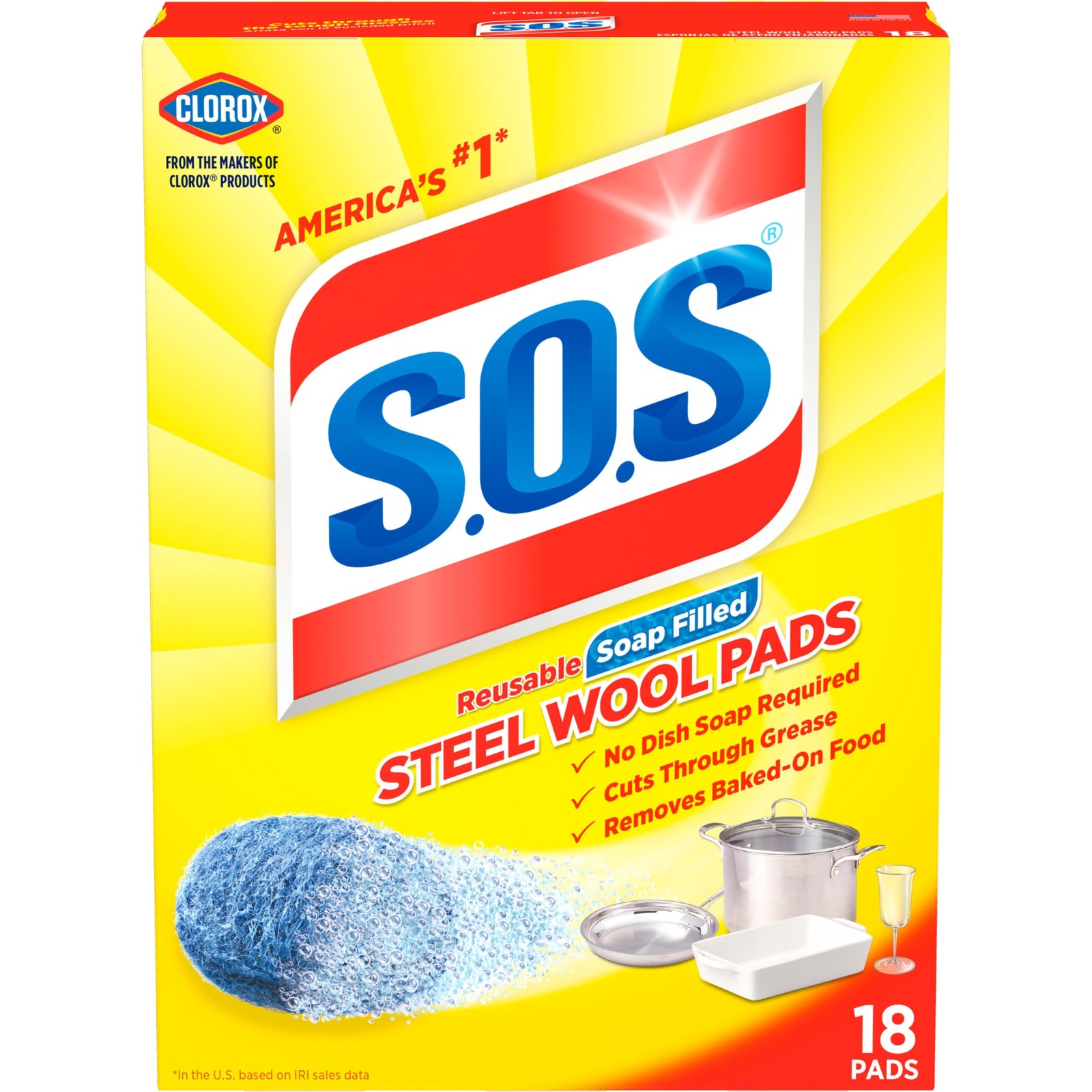 Steel Wool Soap Pads, 18 Count