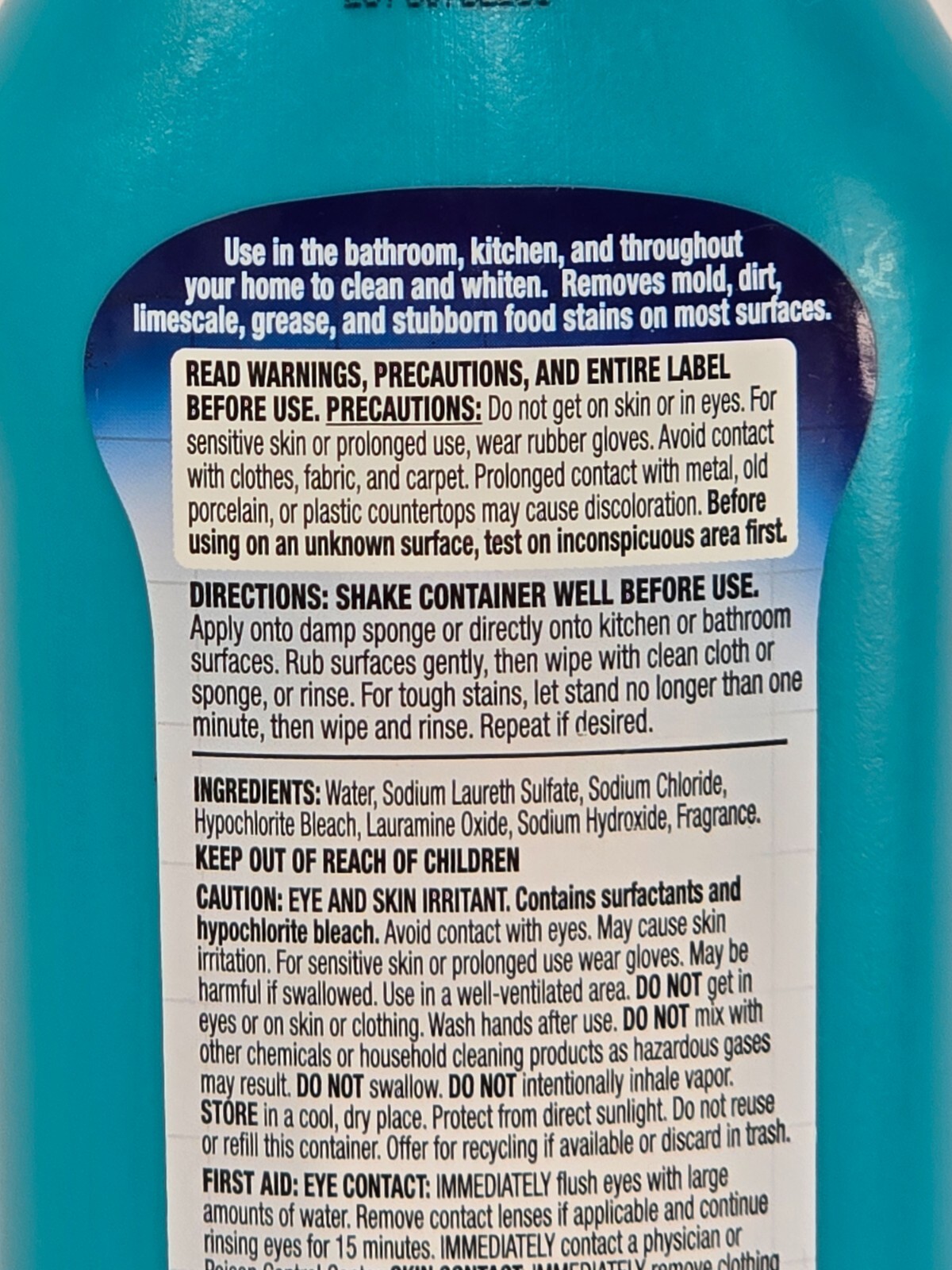 AMG Brands Scrub Free Gel Cleanser w/Bleach Kitchen, Bathroom Cleaner