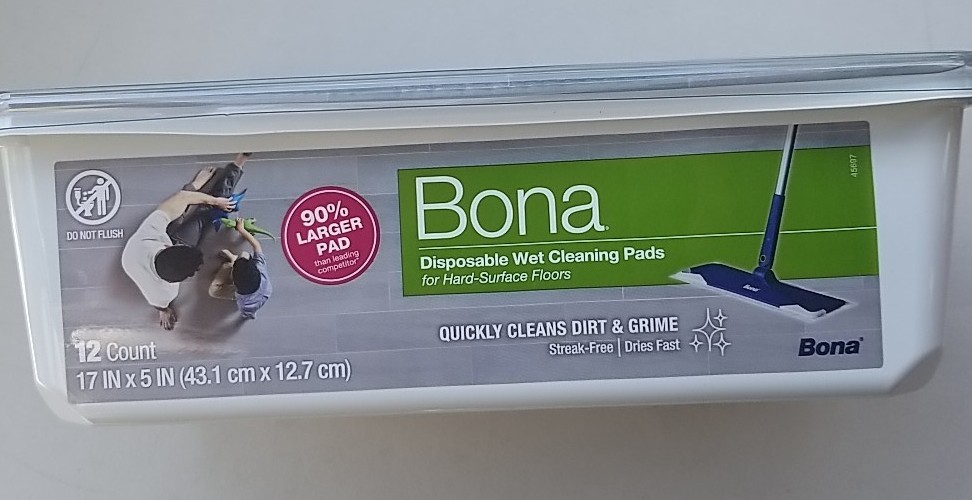 Bona Multi-Surface Floor Disposable Wet Cleaning Pads – 12 Count Each