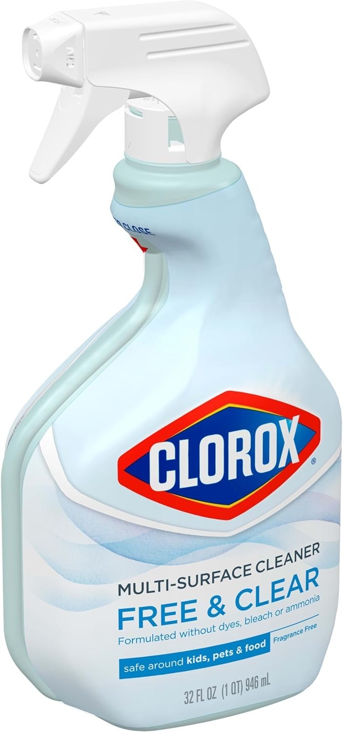 Free & Clear Multi Surface Cleaner, Spray Bottle, Fragrance Free, 32 Fluid Ounce