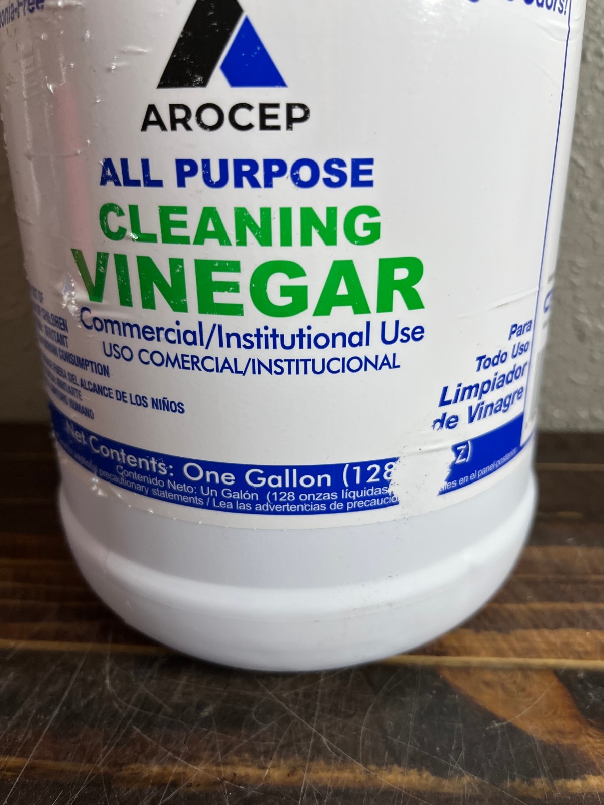 Arocep All Purpose Cleaning Vinegar Commercial Use One Gallon 128oz Ammonia Free