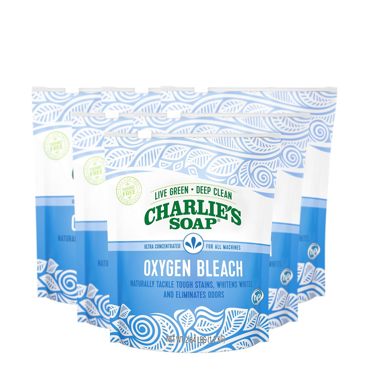 Charlie’s Soap Oxygen Bleach 2.64 lb (Pack of 6)