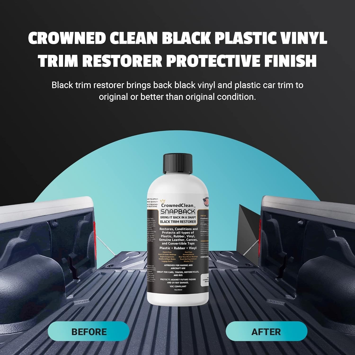 Solution Finish Black Plastic Vinyl Trim Restorer Use for Car Truck Detail 12 oz