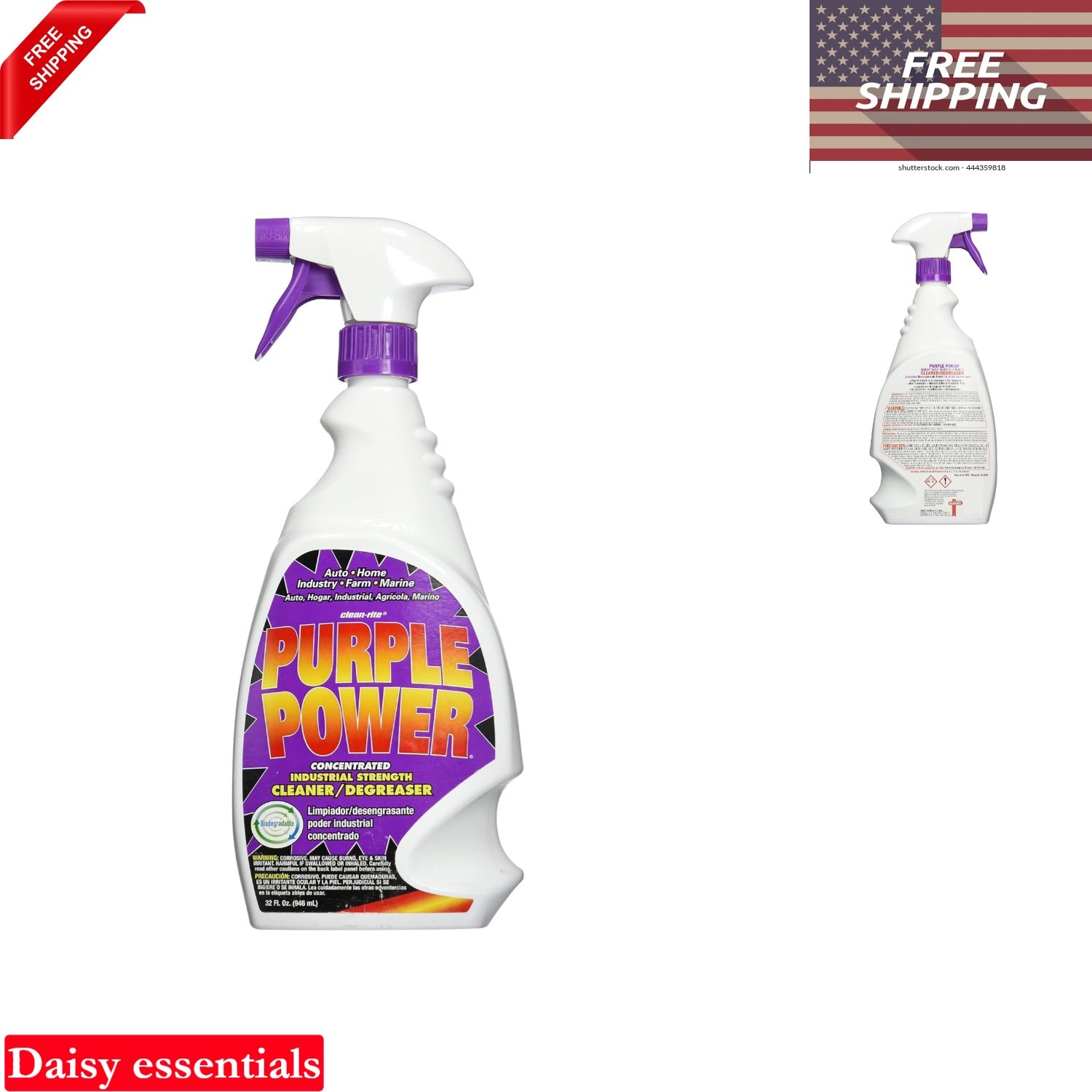 Purple Power 32oz Cleaner Degreaser Lavender Scent Biodegradable Car Auto Glass