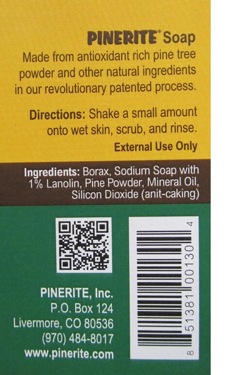 Powder Hand Soap with genuine Pine, Pinerite Heavy Duty Skin Cleanser USA