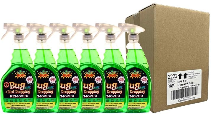Rislone Splatt Bug and Bird Dropping Remover, 32 Fl Oz, (Pack of 6)