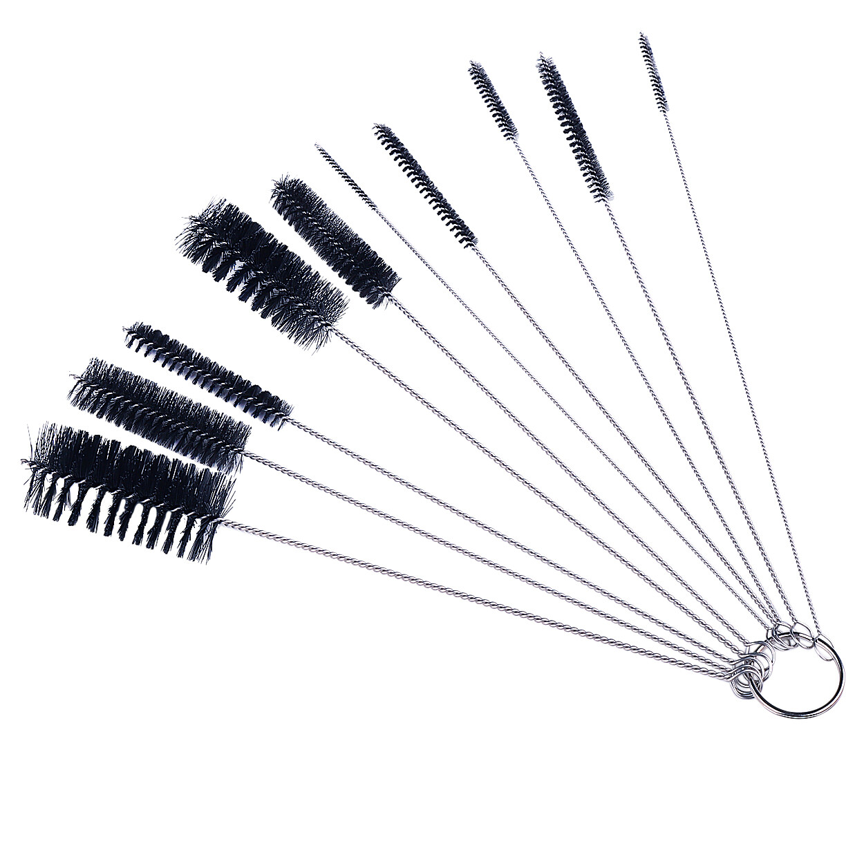 10Pcs Nylon Straw Brush Cleaner Bottle Tube Pipe Small Long Stainless Steel Tool