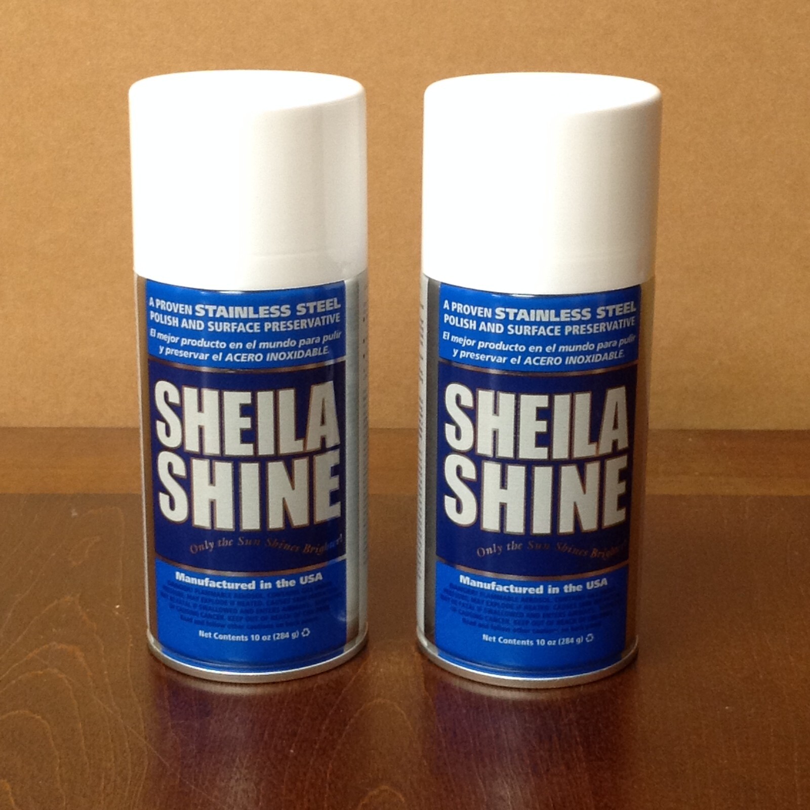 Lot of 2 Sheila Shine Stainless Steel Cleaner & Polish – (2) 10 Oz. Cans NEW