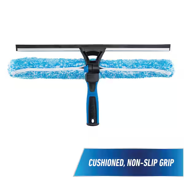 18 inches 2 in 1 Window Cleaner Squeegee Scrubber Glass Cleaning Tool