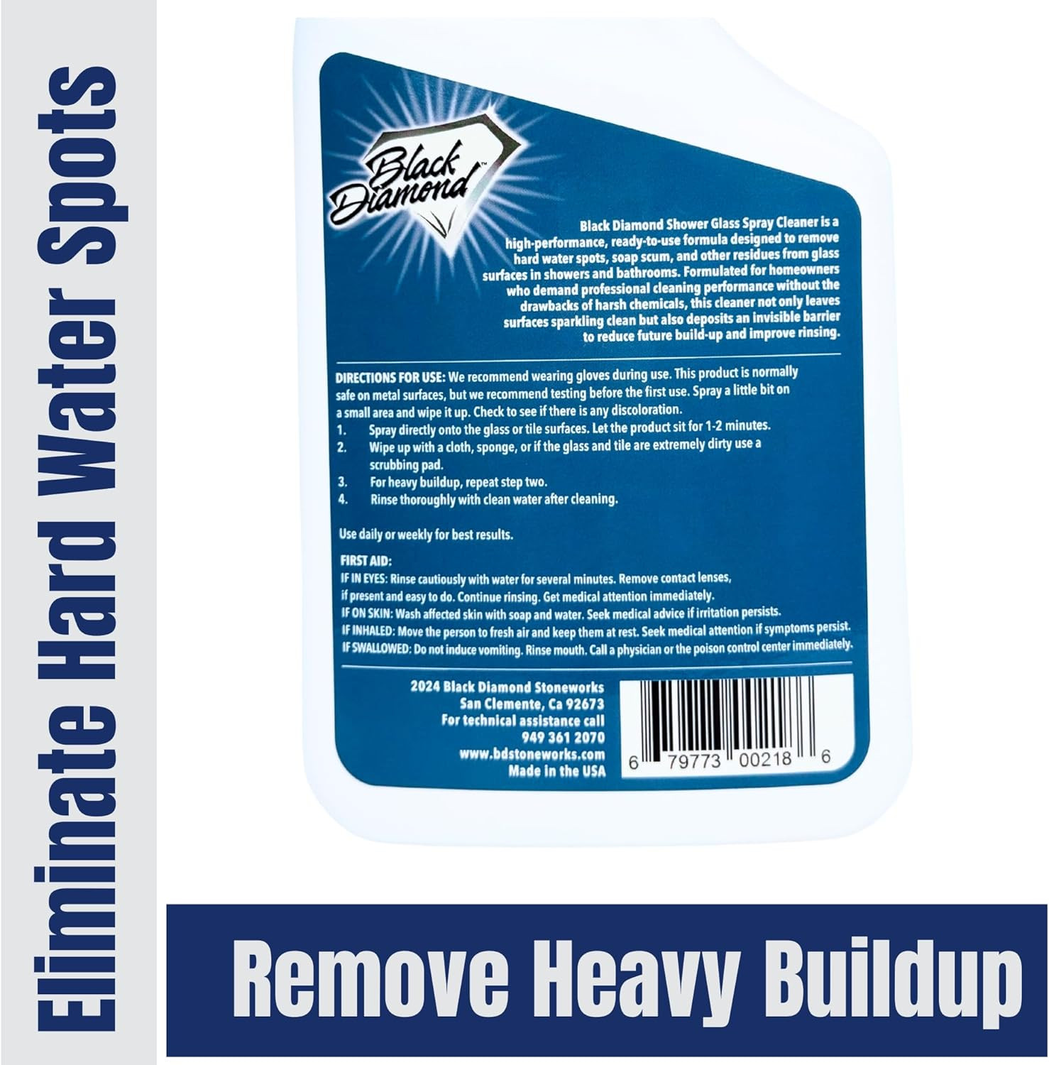 Shower Glass Cleaner – Professional Strength Shower Door & Tile Spray – Removes