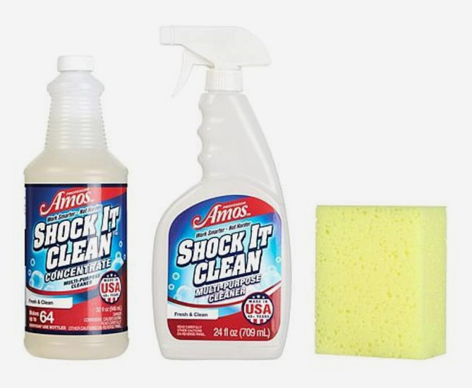 #Professor Amos Shock It Clean 32 oz. Concentrate w/ Sponge—Fresh & Clean