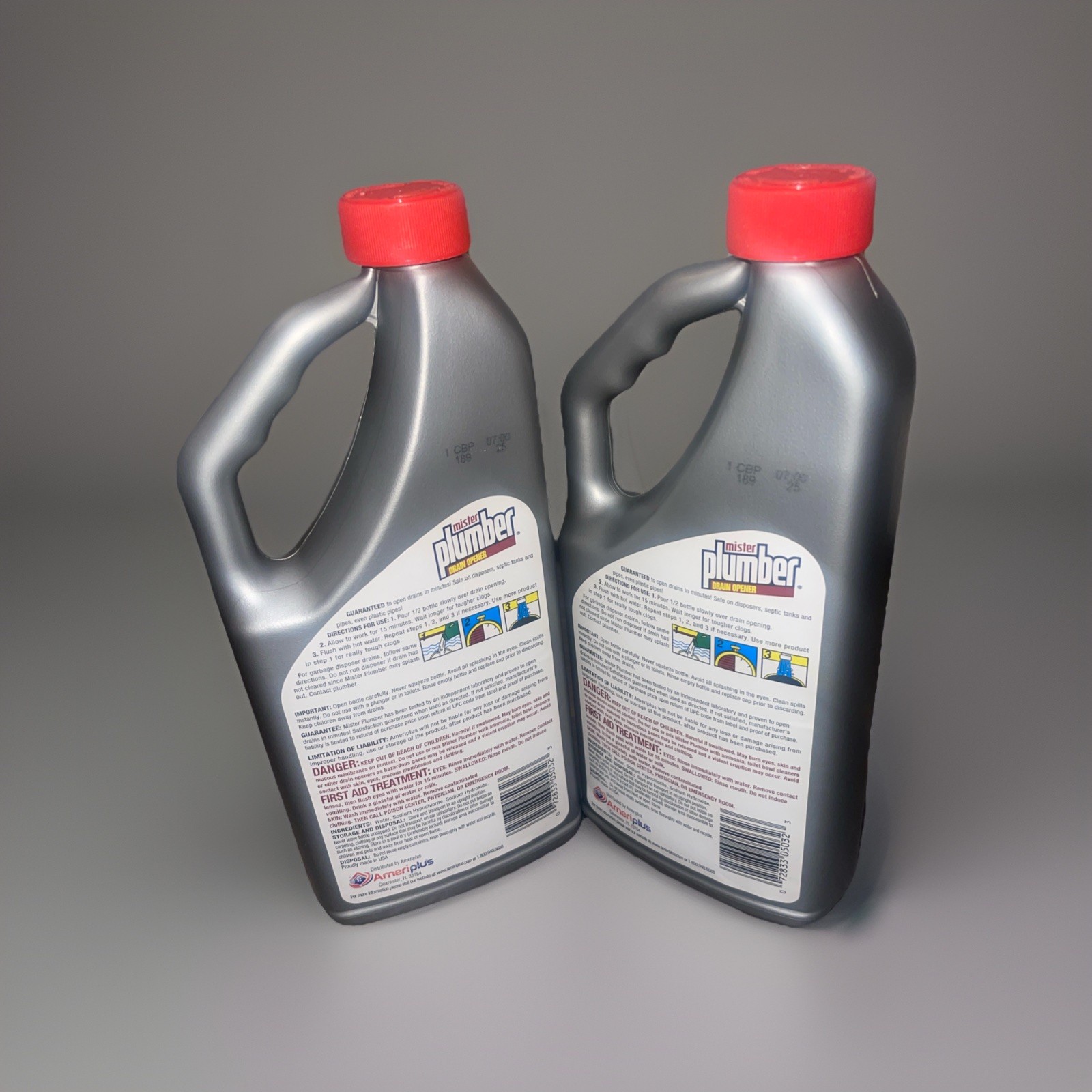 Septic Safe Drain Cleaner 2-Pack – 32oz Each Liquid Pipe & Clog Solution
