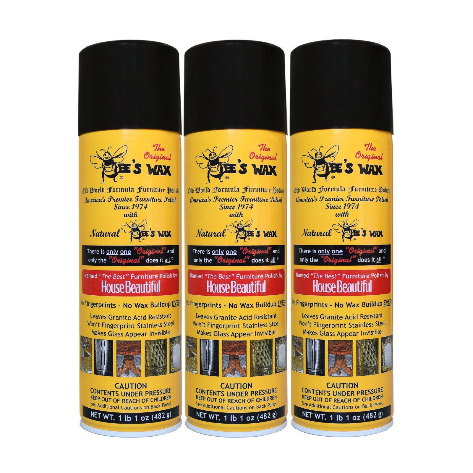 3 PACK – The Original Bee’s Wax Polish 3 Large 17 oz cans