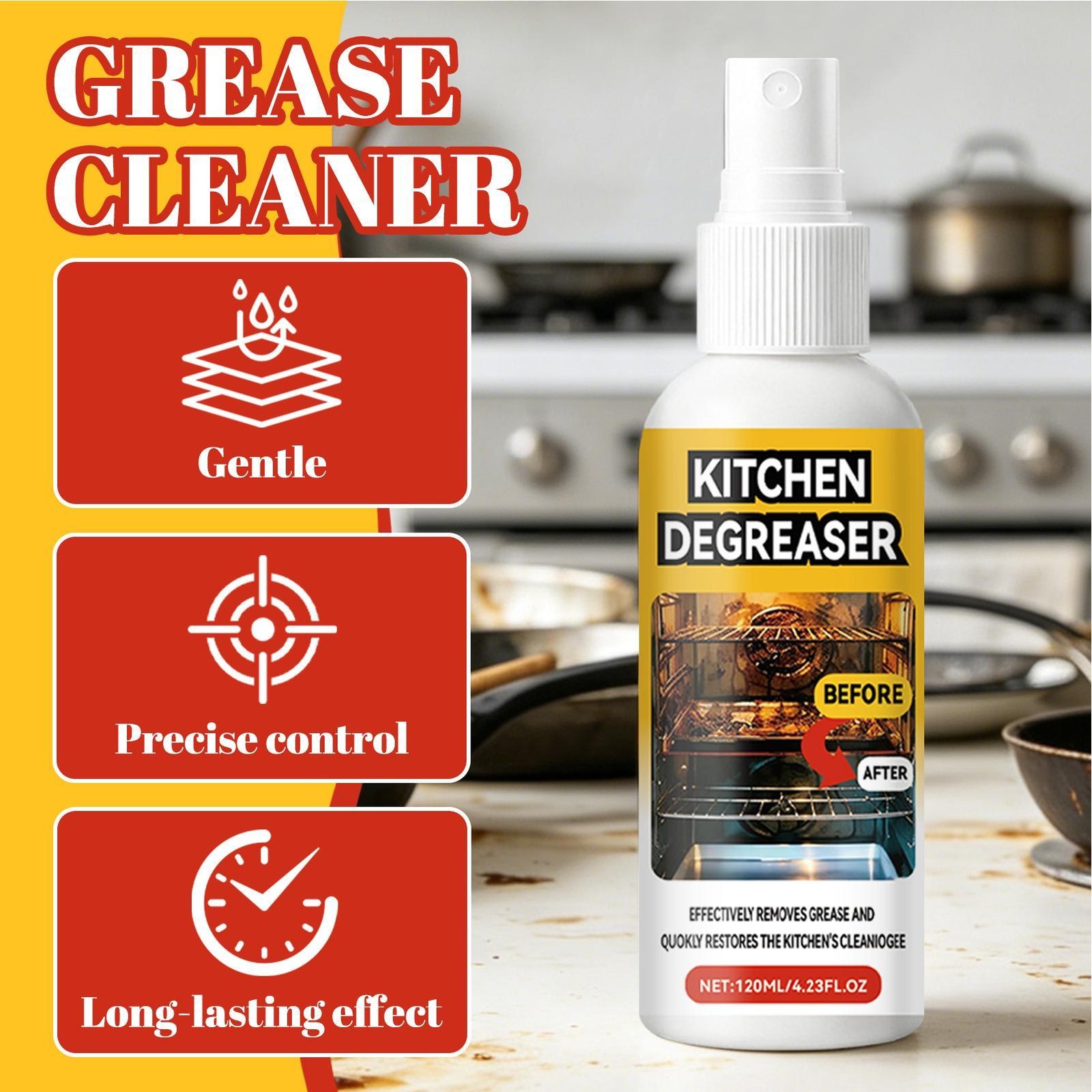 BBQ Degreaser Spray Cleaner for Outdoor Grills & Smokers 120ml