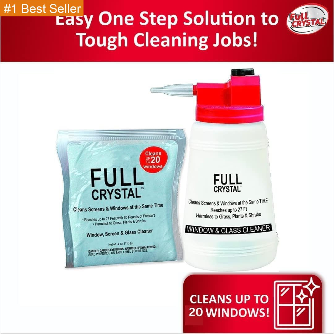 Full Crystal Refill Kit – Two 4 Oz Crystal Powder Exterior Window Cleaner Packet