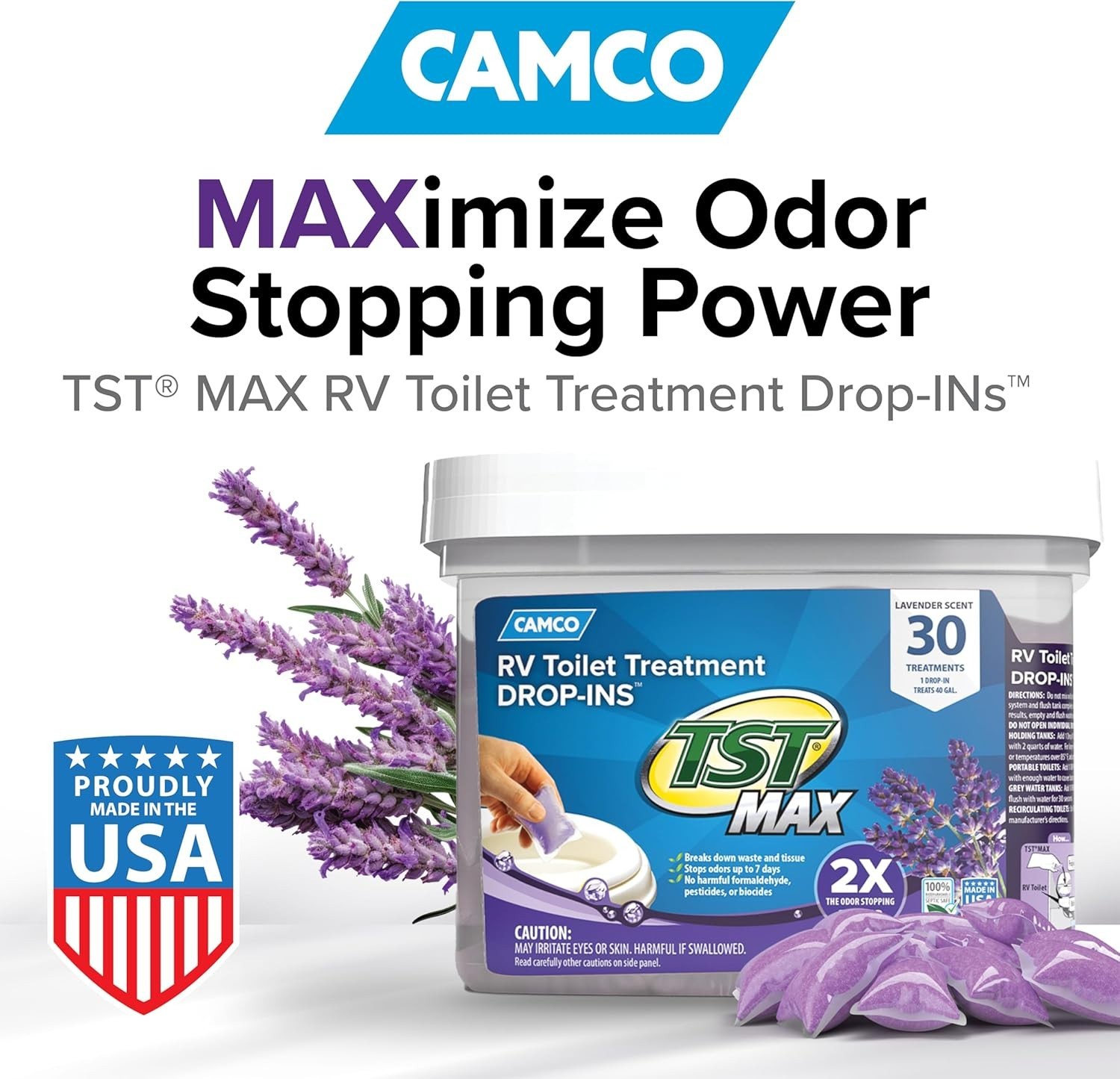 TST MAX Camper/Rv Toilet Treatment Drop-Ins – Control Unwanted Odors & Break dow