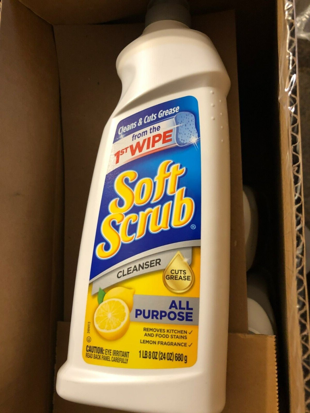 (LOT OF 9) Soft Scrub All Purpose Surface Cleanser Lemon 24 Fluid Ounces Each.