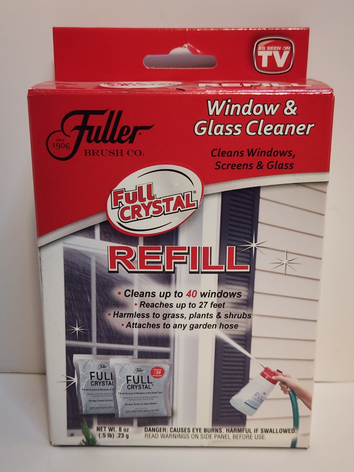 Fuller Brush Company Full Crystal Window Screens & Glass Cleaner 8 Ounces REFILL