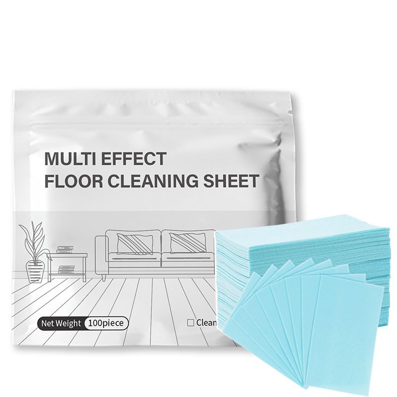 100 Pieces Multi-Effect Floor Clean Tablets, Water-Soluble Floor Cleaning Sheets