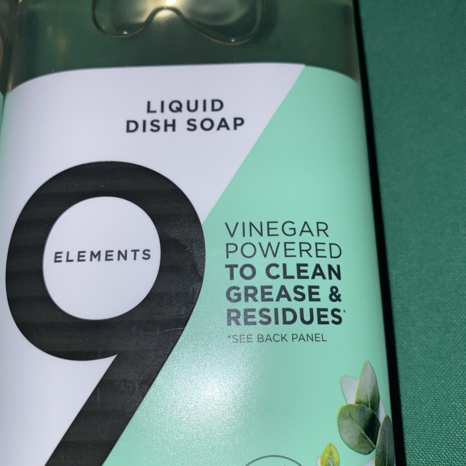 6 Bottles 9 Elements Liquid Dish Soap Vinegar Powered, Eucalyptus Scent 16 fl oz