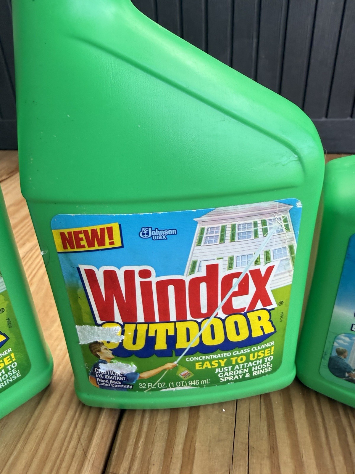 NEW Windex Outdoor Concentrated Glass Cleaner 32 fl oz 2 Full 1 At 50% Vintage