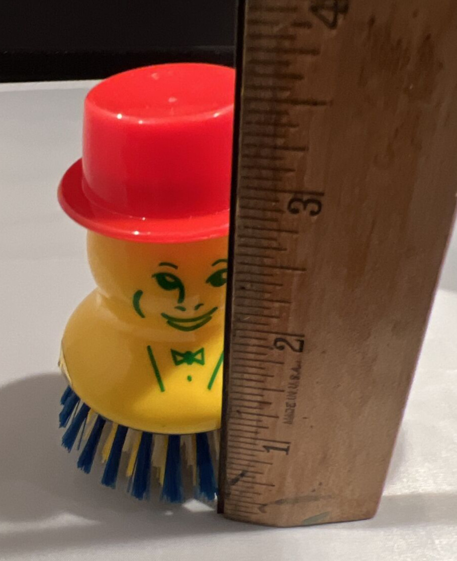 Mr. Scrub Refillable Pan Cleaner Scrubber Vintage Red Hat Yellow Face Taiwan