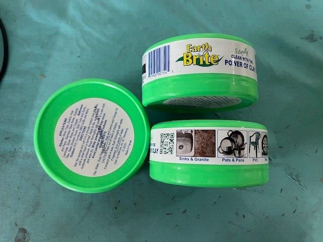 Earth Brite All-Purpose 3x200gr (600gr) (21oz.) Cleaning Kit, Brand New, Citrus