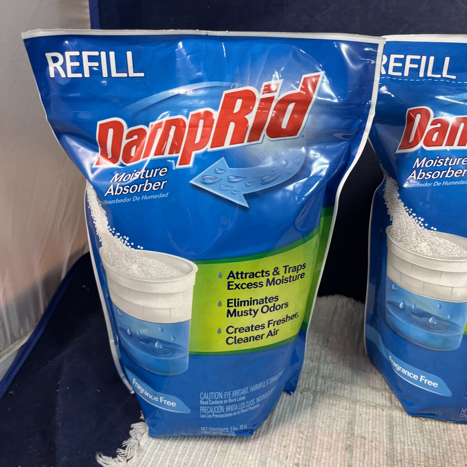 Lot of 3, Damp Rid Moisture Absorber Refill, Fragrance Free, 2 Lb 10oz Brand New