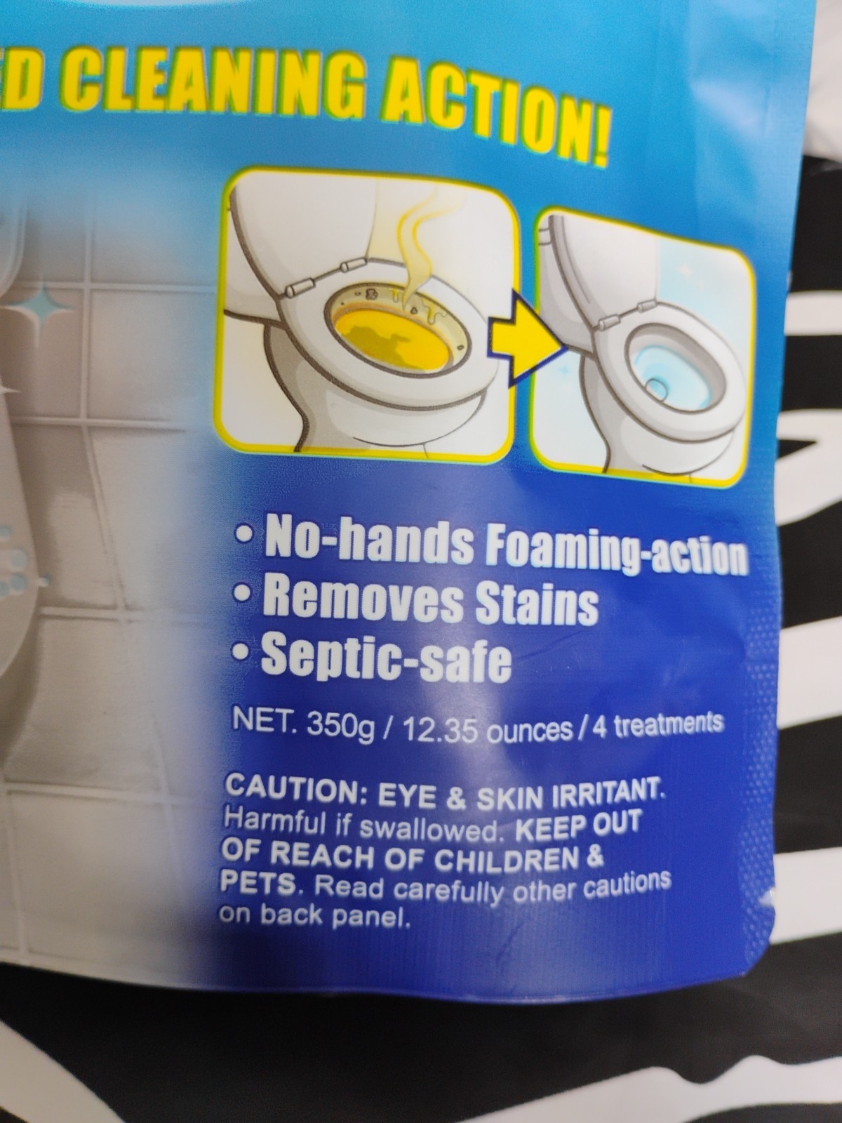 Splash 4 PACK Foaming Advanced Cleaner 350g 12.35oz Toilet Bowl Cleaning Powder