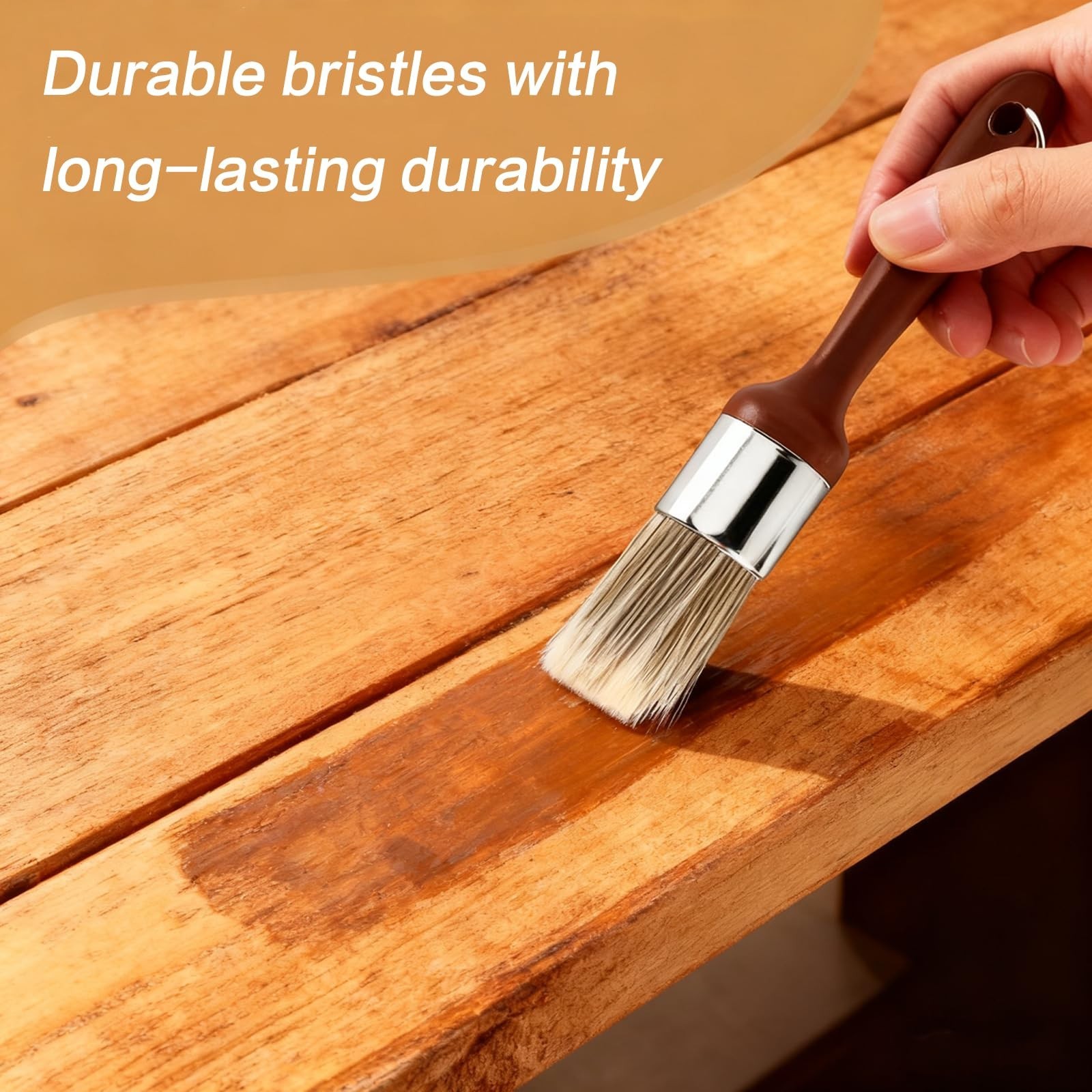 2pcs Ergonomic Salve Brush Set for Furniture, Leather & Wood Care – Soft Bristle