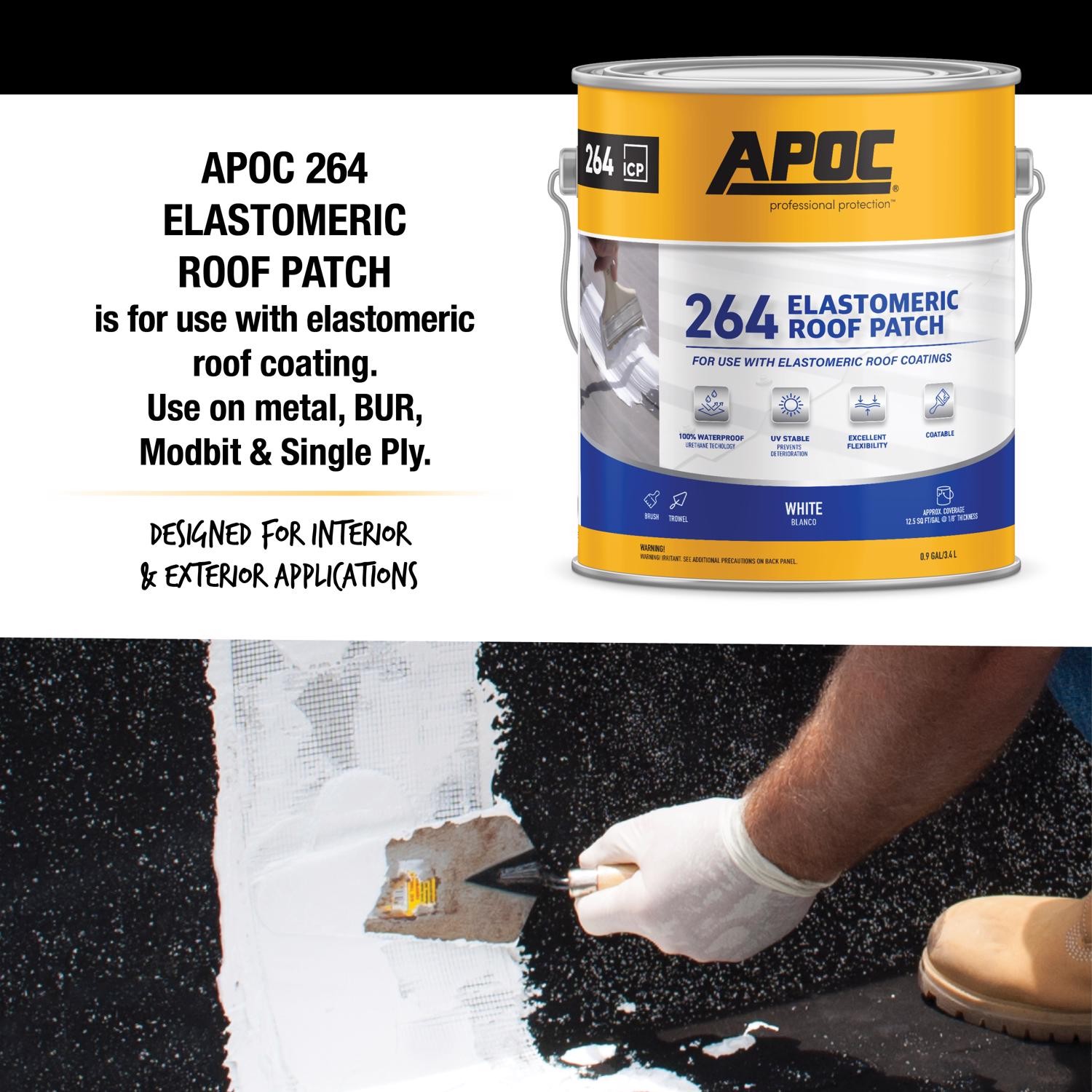Black Jack Gloss White Elastomeric Roof Sealant 1 Gal. (Pack Of 4)