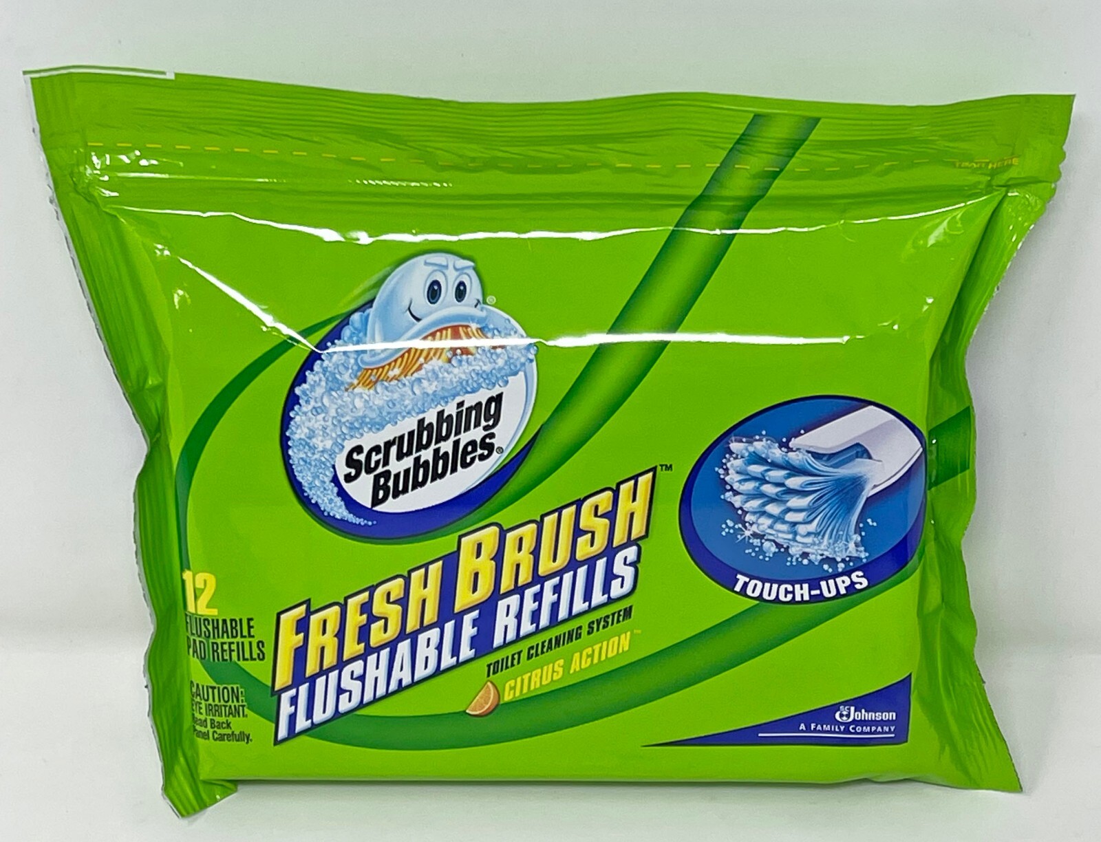 Scrubbing Bubbles Toilet Fresh Brush Flushable Pad Refills 12 Count Citrus