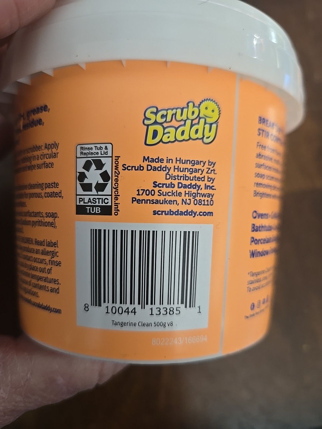 Scrub Daddy Tangerine Clean Natural Cleaning Paste 17.6oz New & Sealed