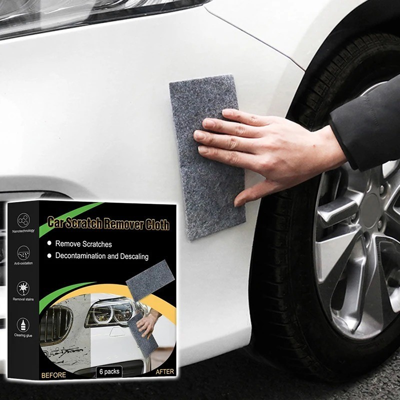 Nano Polix Car Scratch Remover Cloth 6 Packs Auto Paint Scratch Repair Towel-USA