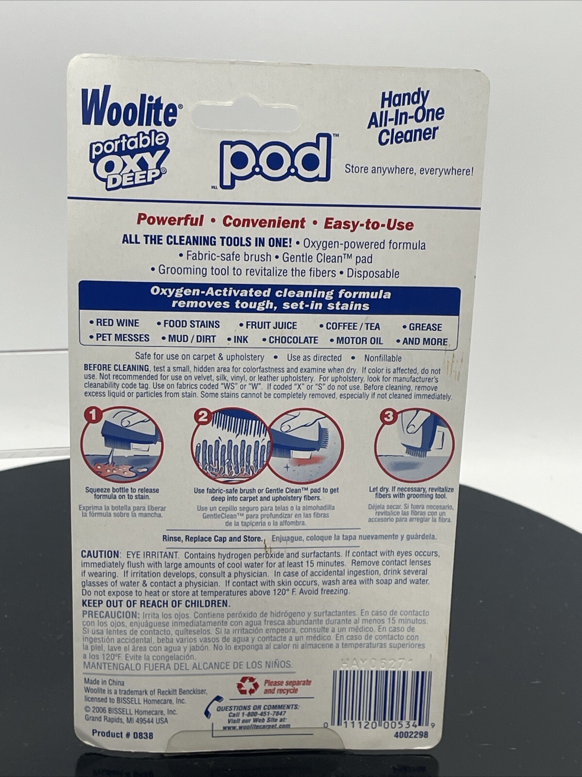 Woolite Portable Oxy Deep POD All In One Carpet Upholstery Cleaner Sealed Ch11
