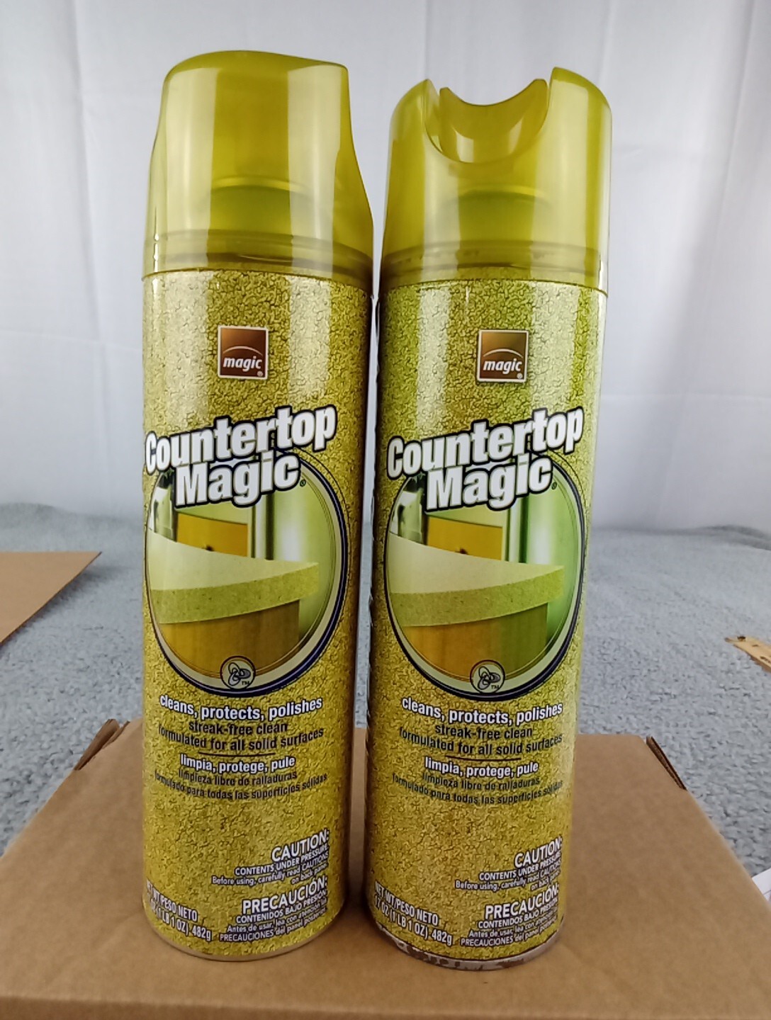 2x COUNTERTOP MAGIC Cleaner 17 oz Spray CAN for Solid Surfaces DISCONTINUED
