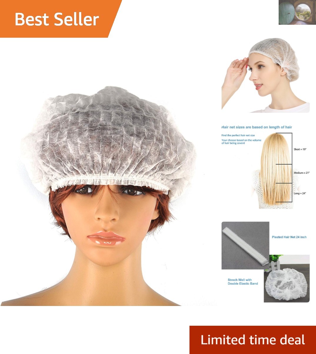 24 Inch Non-Toxic Disposable Caps – Comfortable Bouffant Hair Protection for All