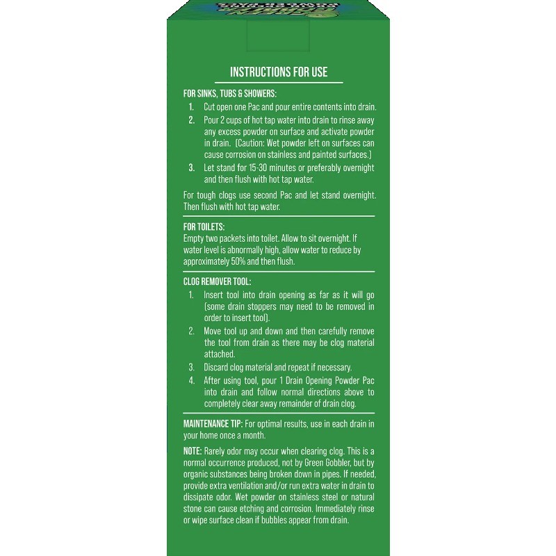 Green Gobbler 8.25 oz. Draining Opening Pacs (3 Count)