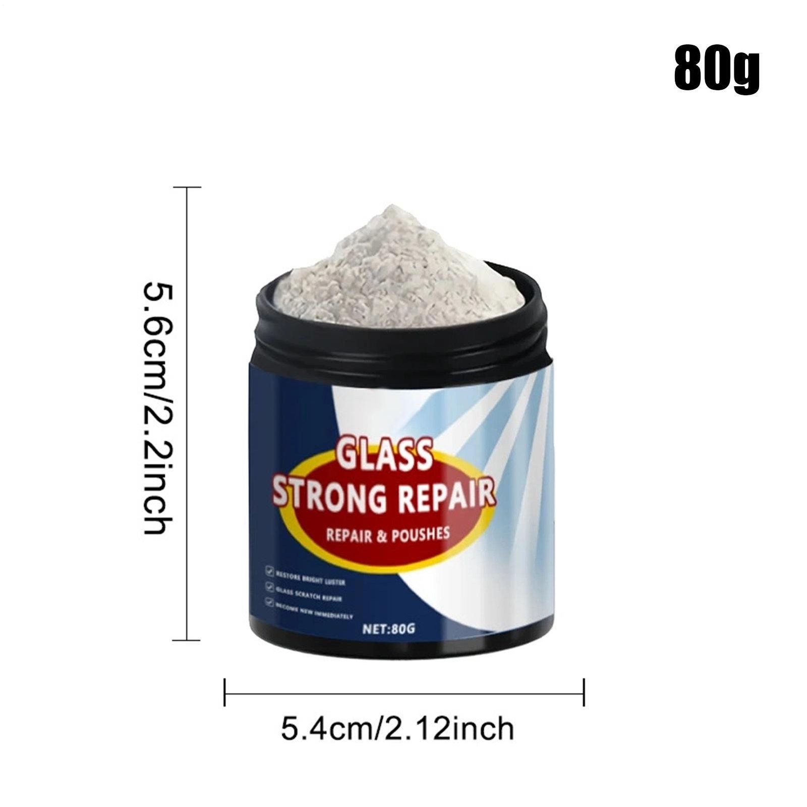 Glass Polishing 80g Repair Window Cleaning Powder Car Window Scratch Remover