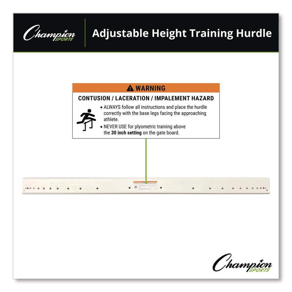 Champion Sports PH 41 in. x 14 in. 1 in. Tube dia Adjustable Training Hurdle New