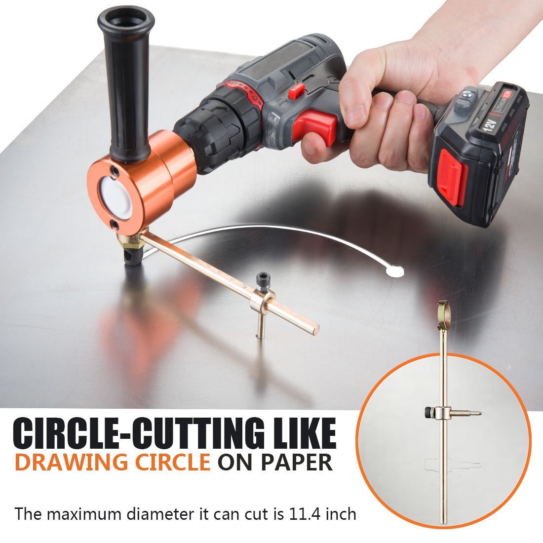 Double Head Sheet Metal Cutter, Versatile Nibbler Drill Attachment for Straight