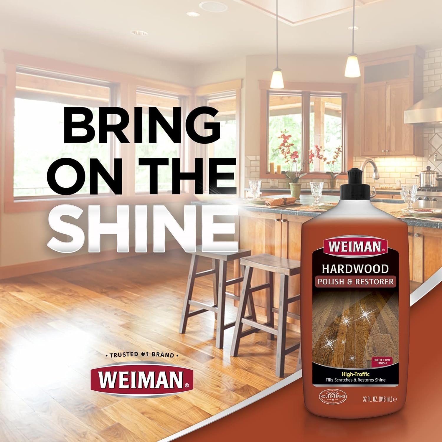 Weiman 32 oz. Hardwood Floor Polish and Restorer High-Traffic