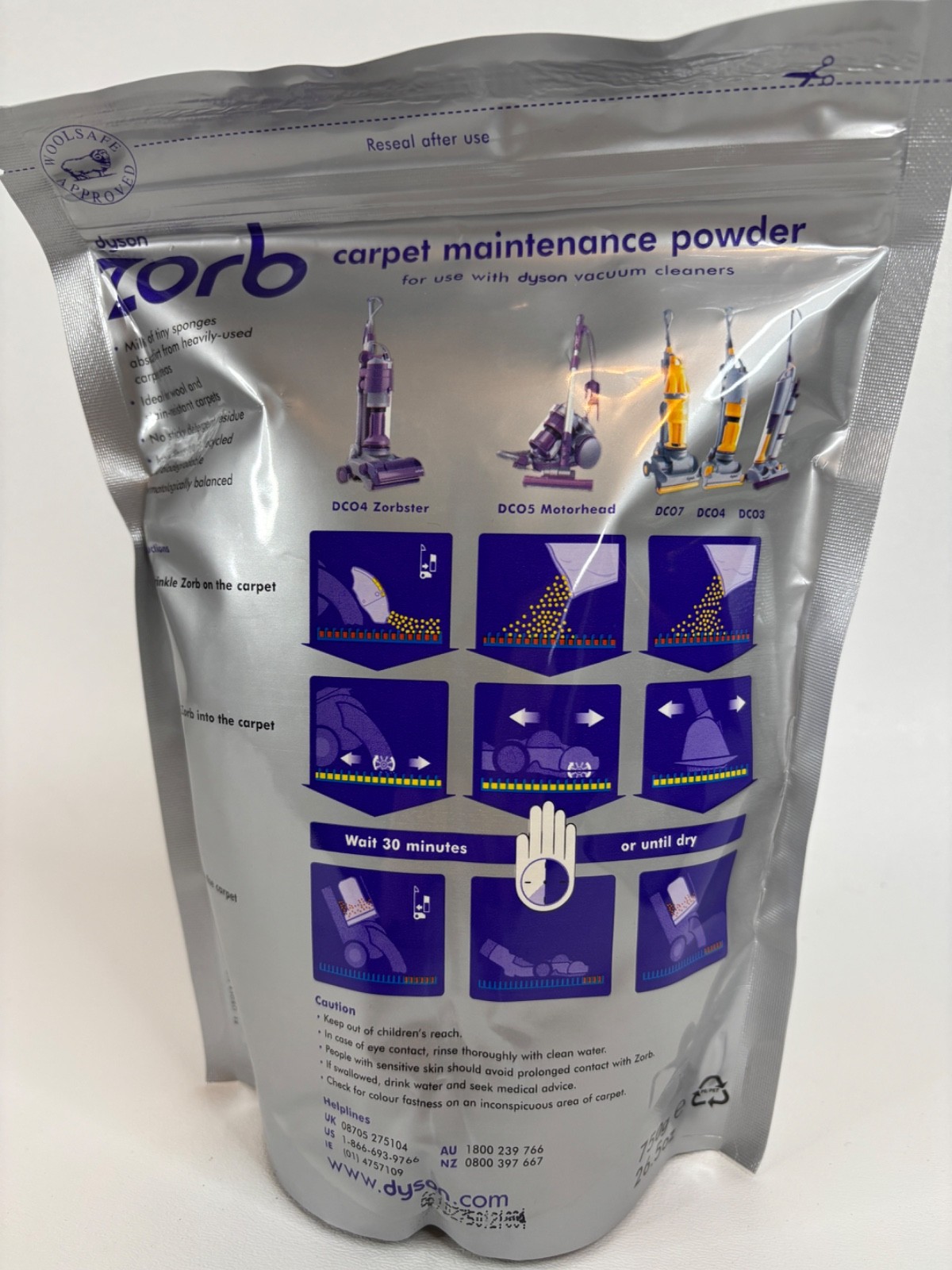 Dyson Zorb Carpet Maintenance Powder 26.5 oz & Spot Cleaner 8.5 oz NEW