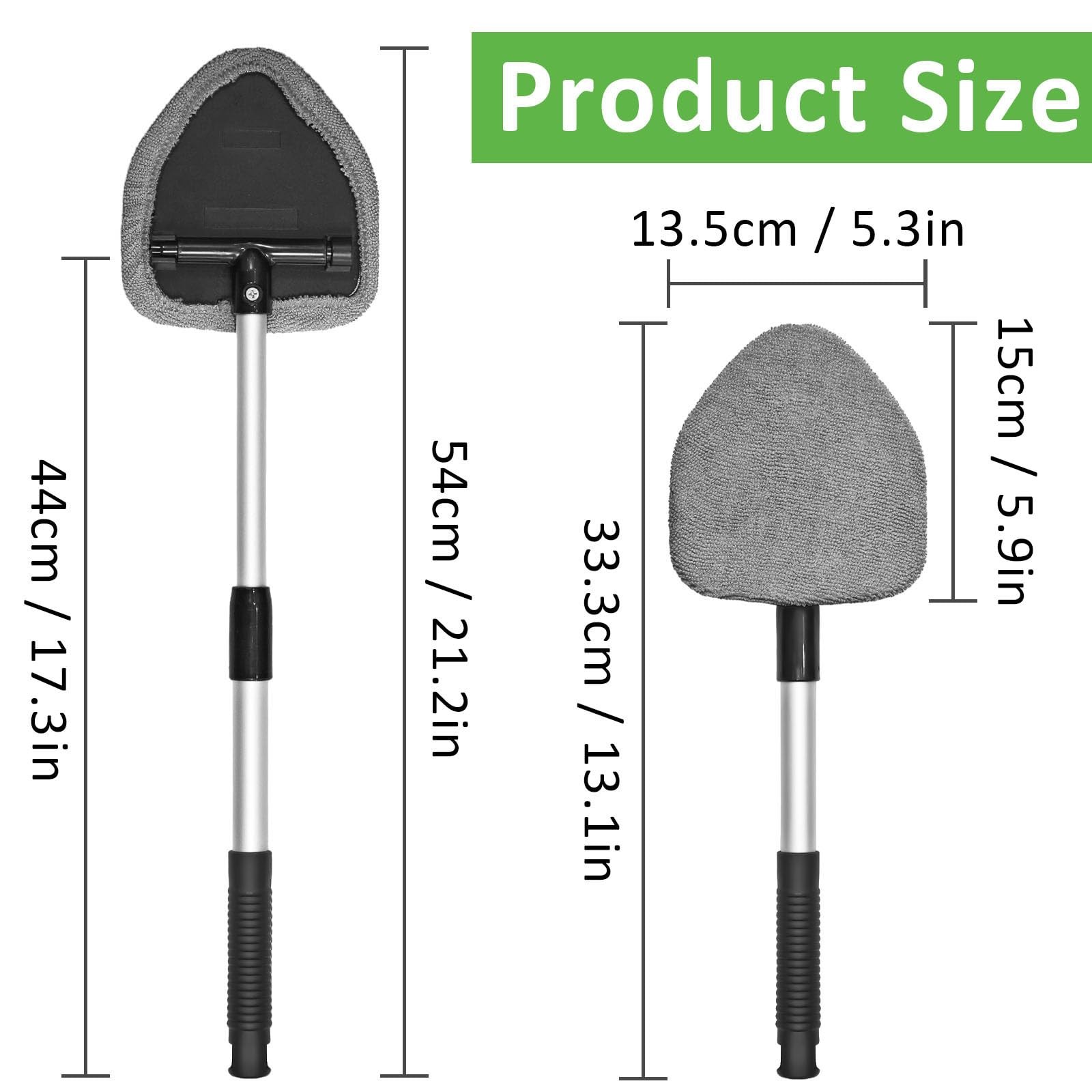 3 Pieces Windshield Cleaning Tool Inside Car Window Cleaner Cleaning Tool wit…