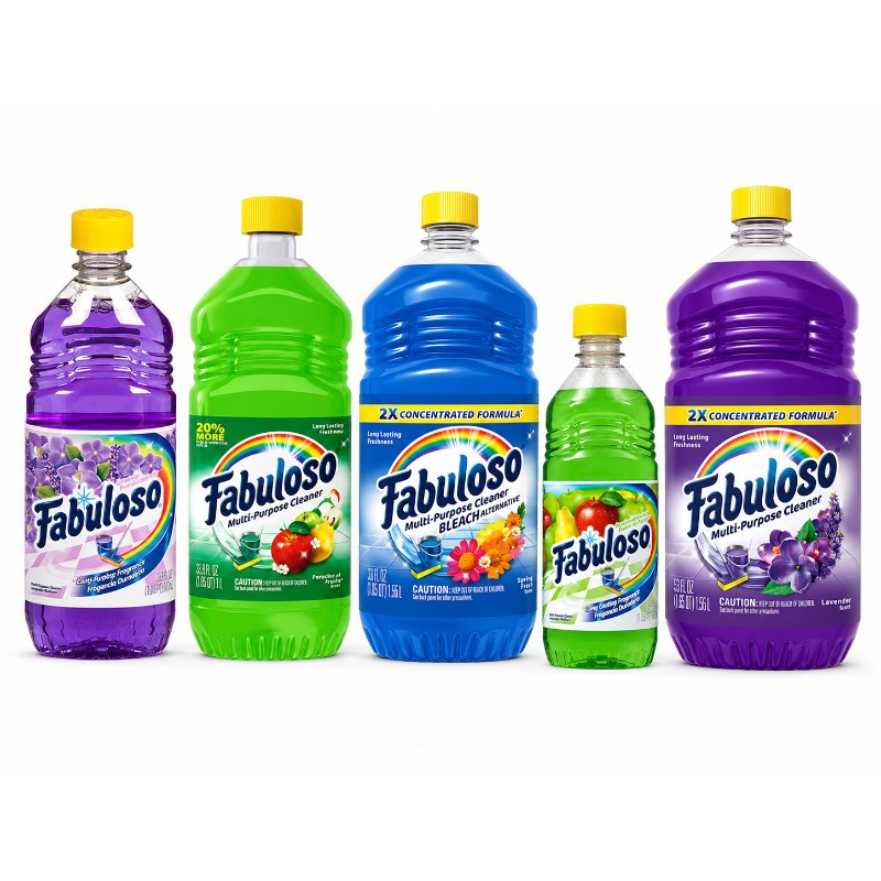 2x Fabuloso All Purpose Cleaner Spring Fresh Bleach Household Liquid Supply 56oz