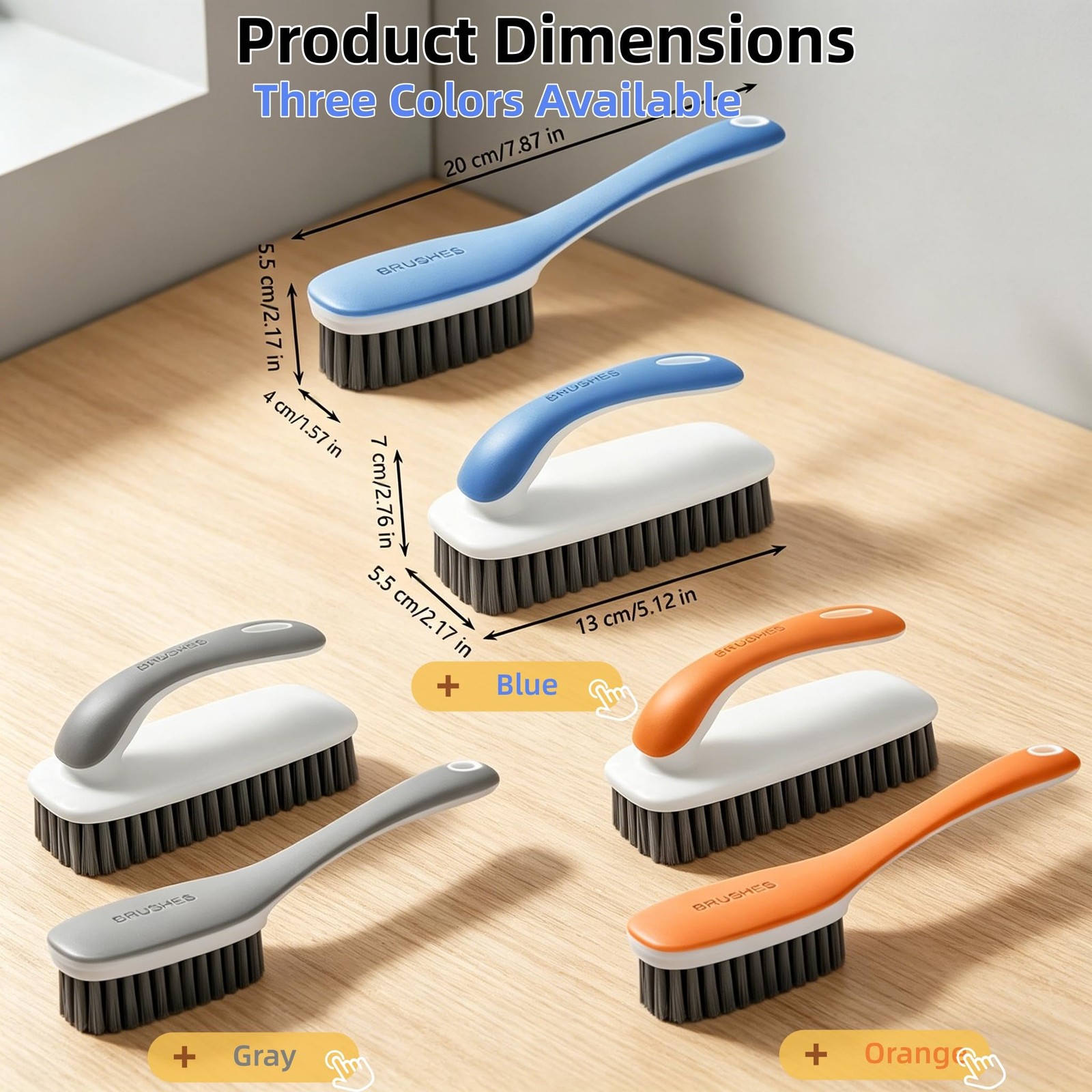 Scrub Cleaning Brush for Stains Laundry Brush Soft Bristle Cleaning Brushes S…